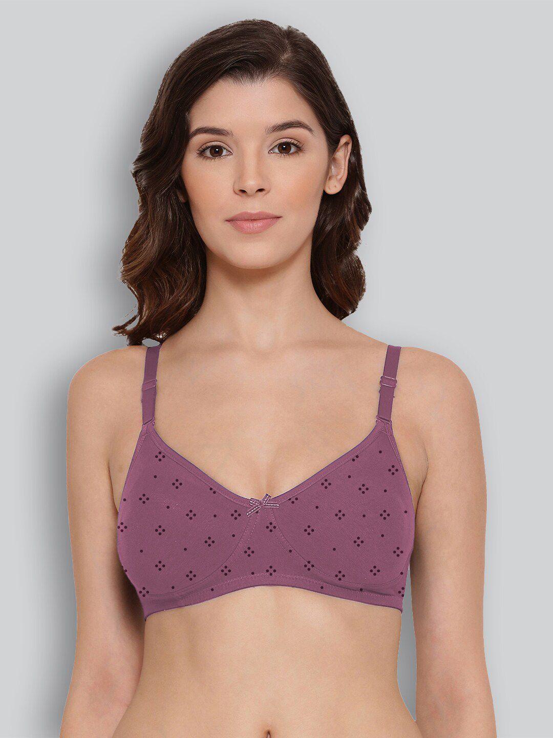 lyra printed non-wired non-padded anti-odour all day comfort cotton bra