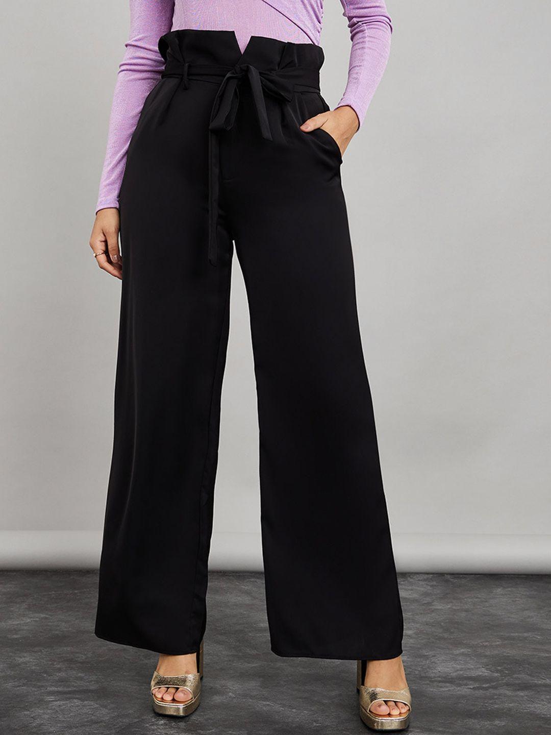 styli women high-rise flared trousers