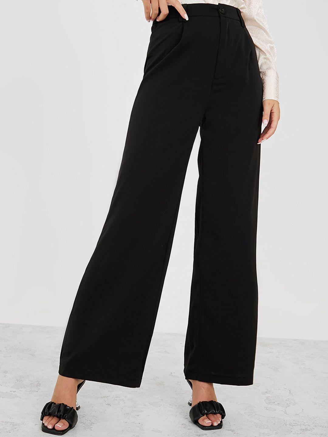 styli women high-rise flared trousers