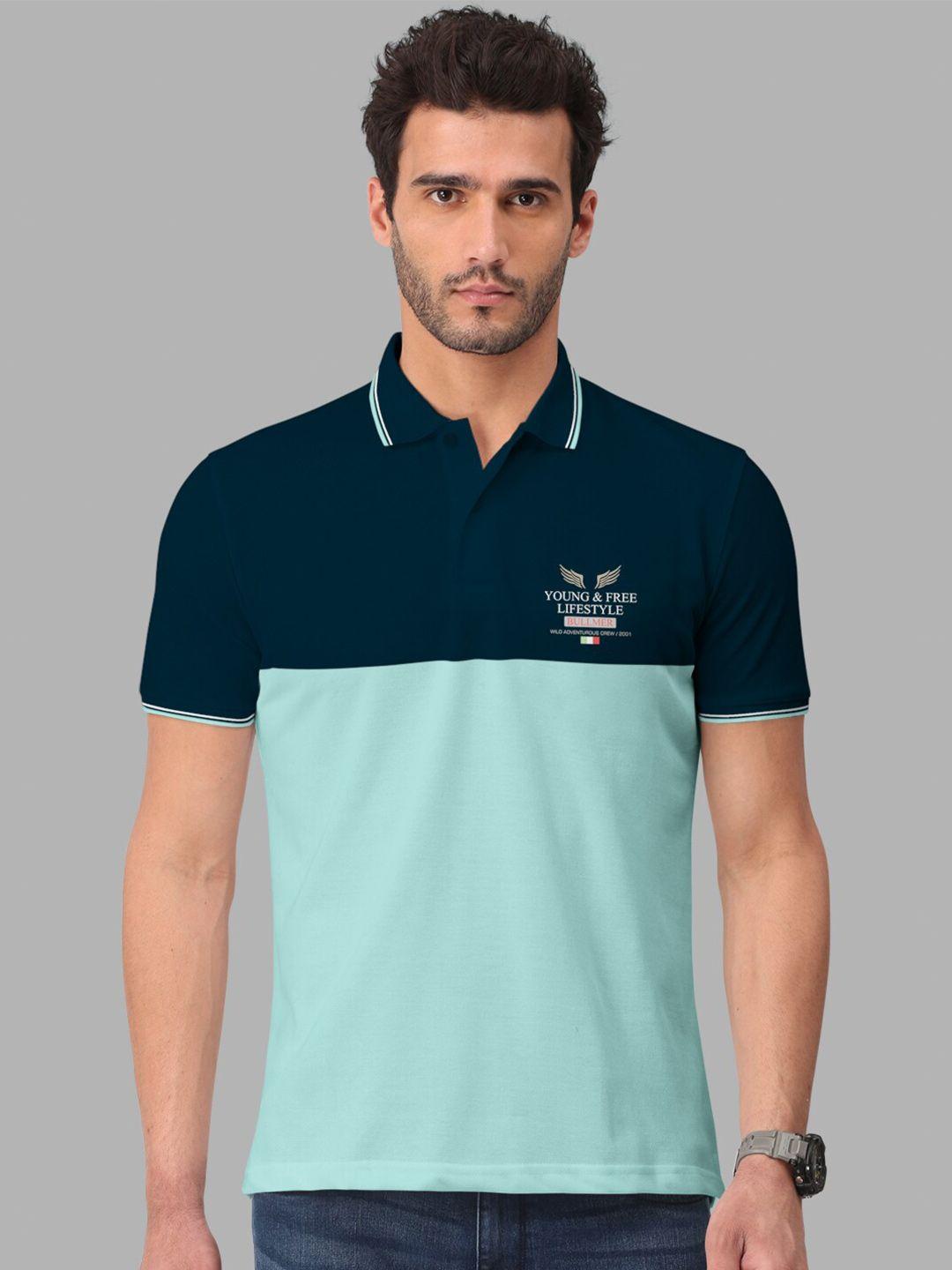 bullmer colourblocked polo collar t-shirt