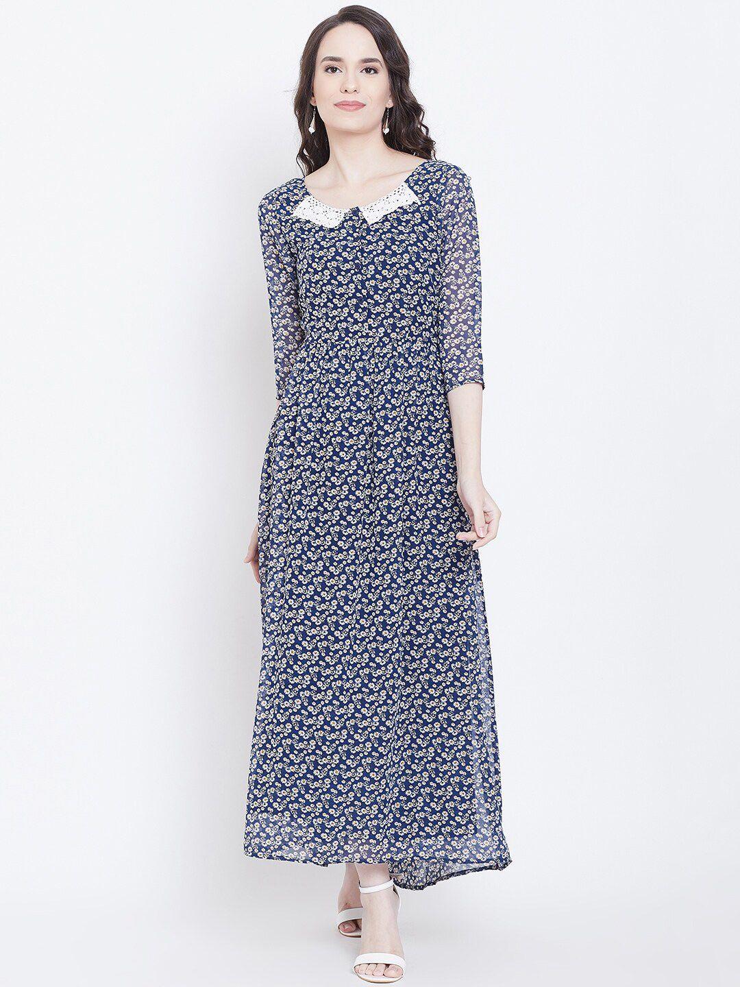 dodo & moa floral georgette maxi dress