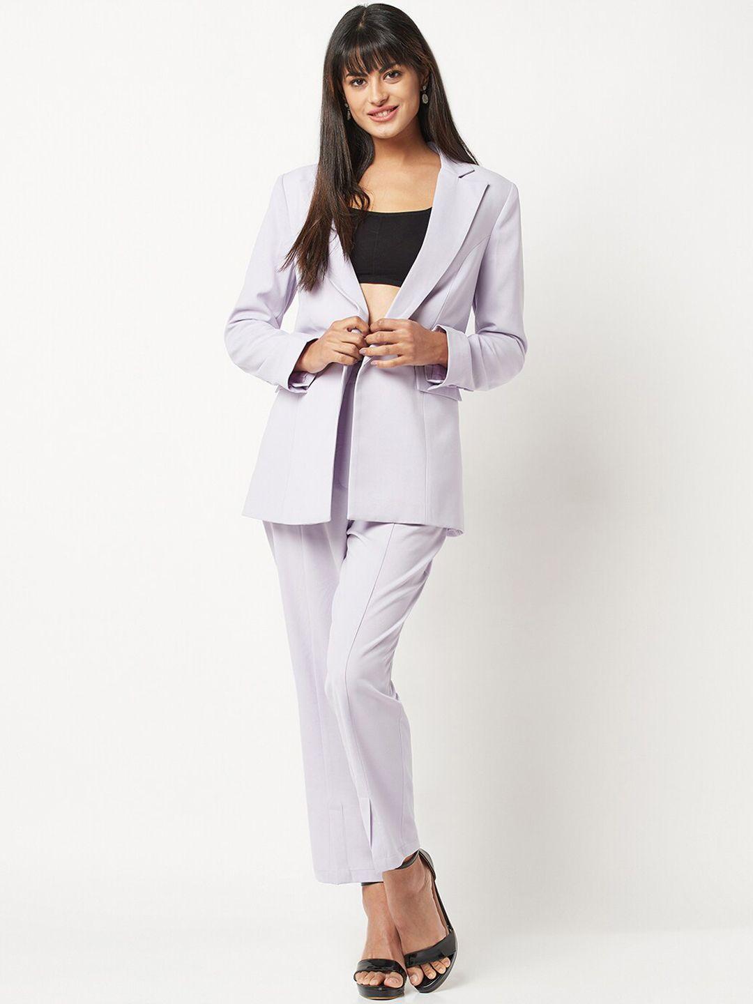 house of s women front open jacket & trouser co-ord set