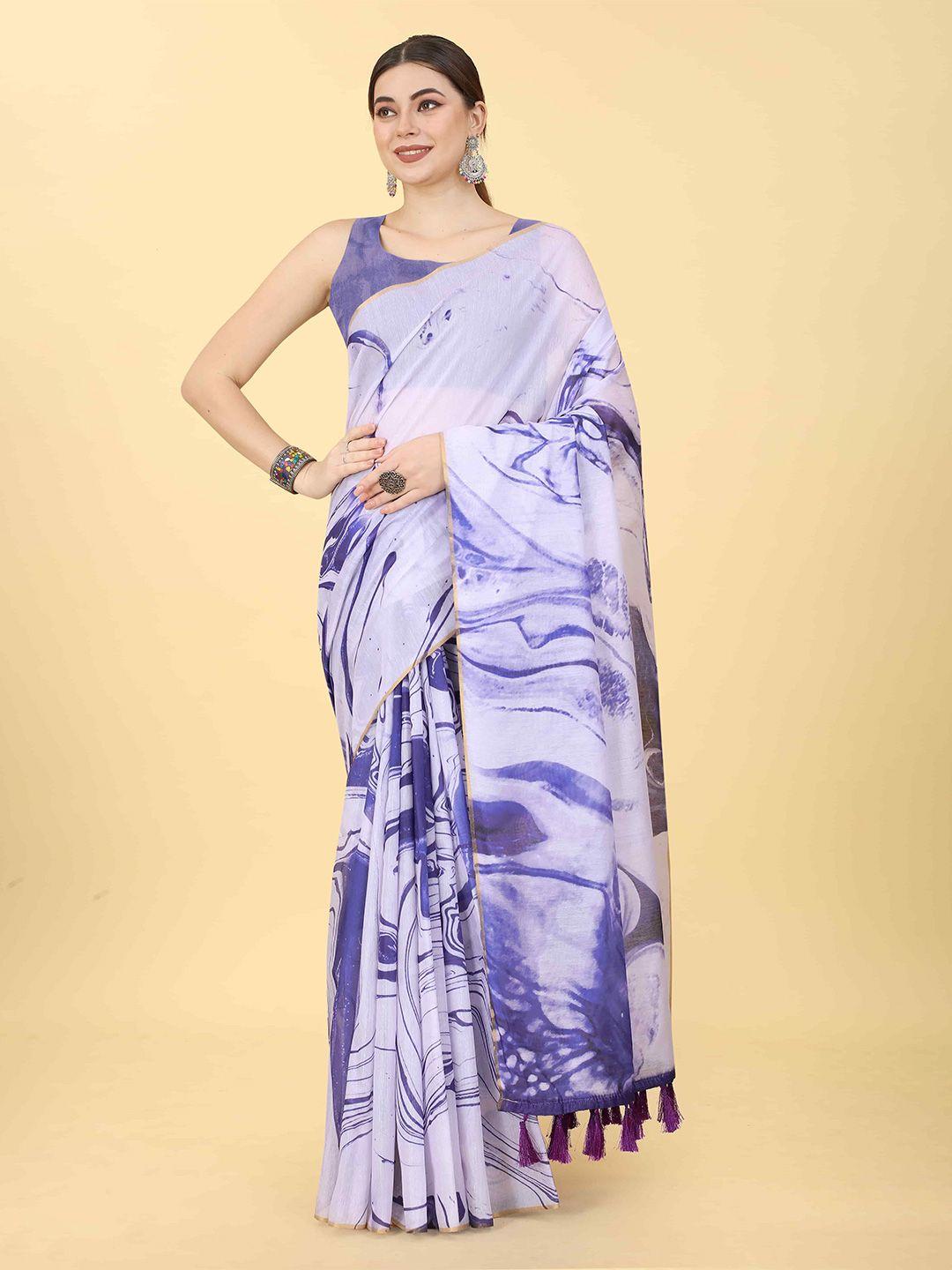 silk land tie and dye chanderi saree