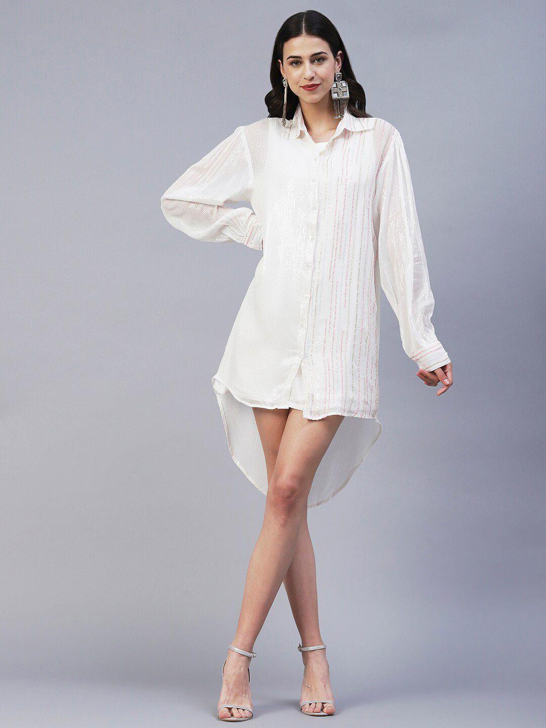 envy me by fashor self design high low shirt mini dress