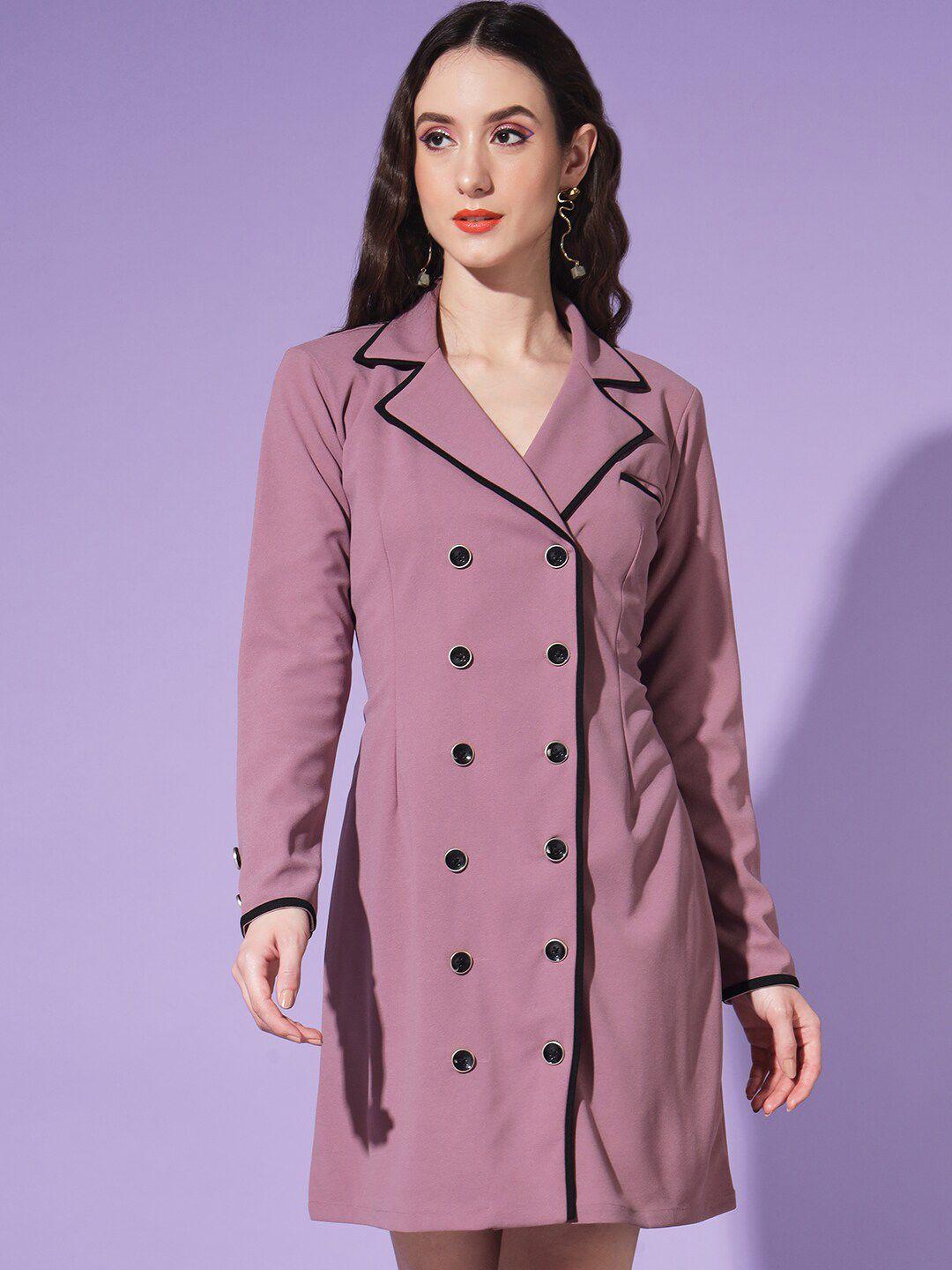 woowzerz lapel collar blazer dress