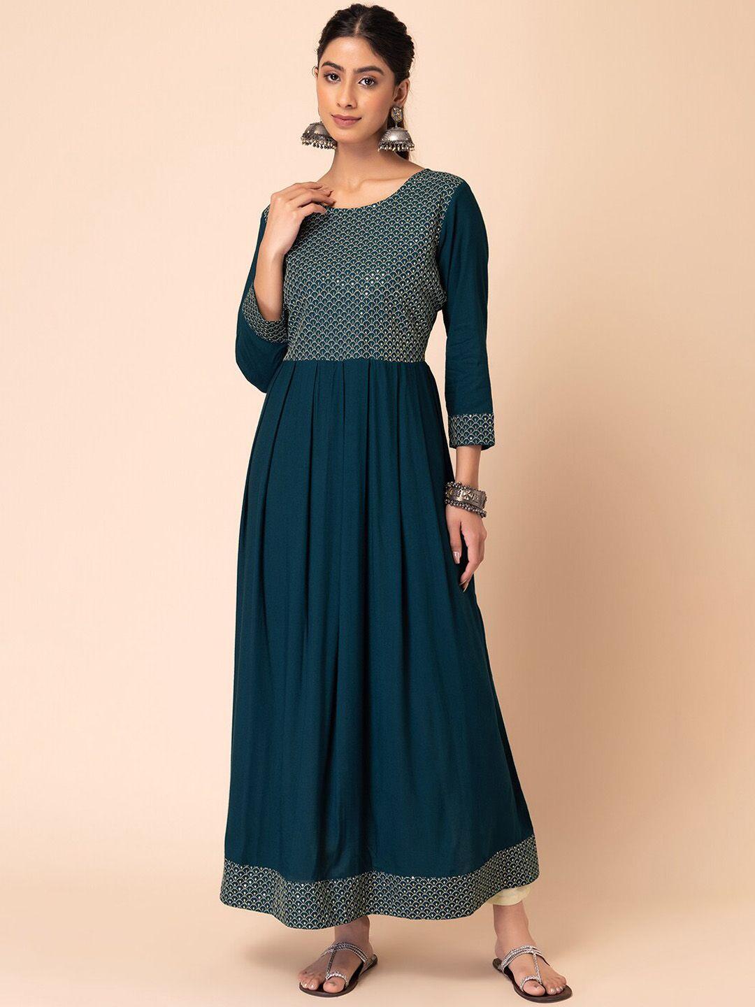 indya embellished sequined anarkali kurta