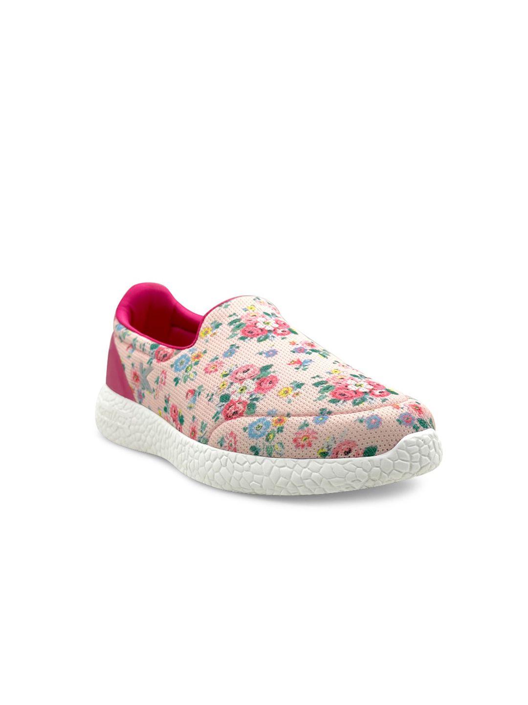 kazarmax women floral printed memory foam mesh slip-on sneakers