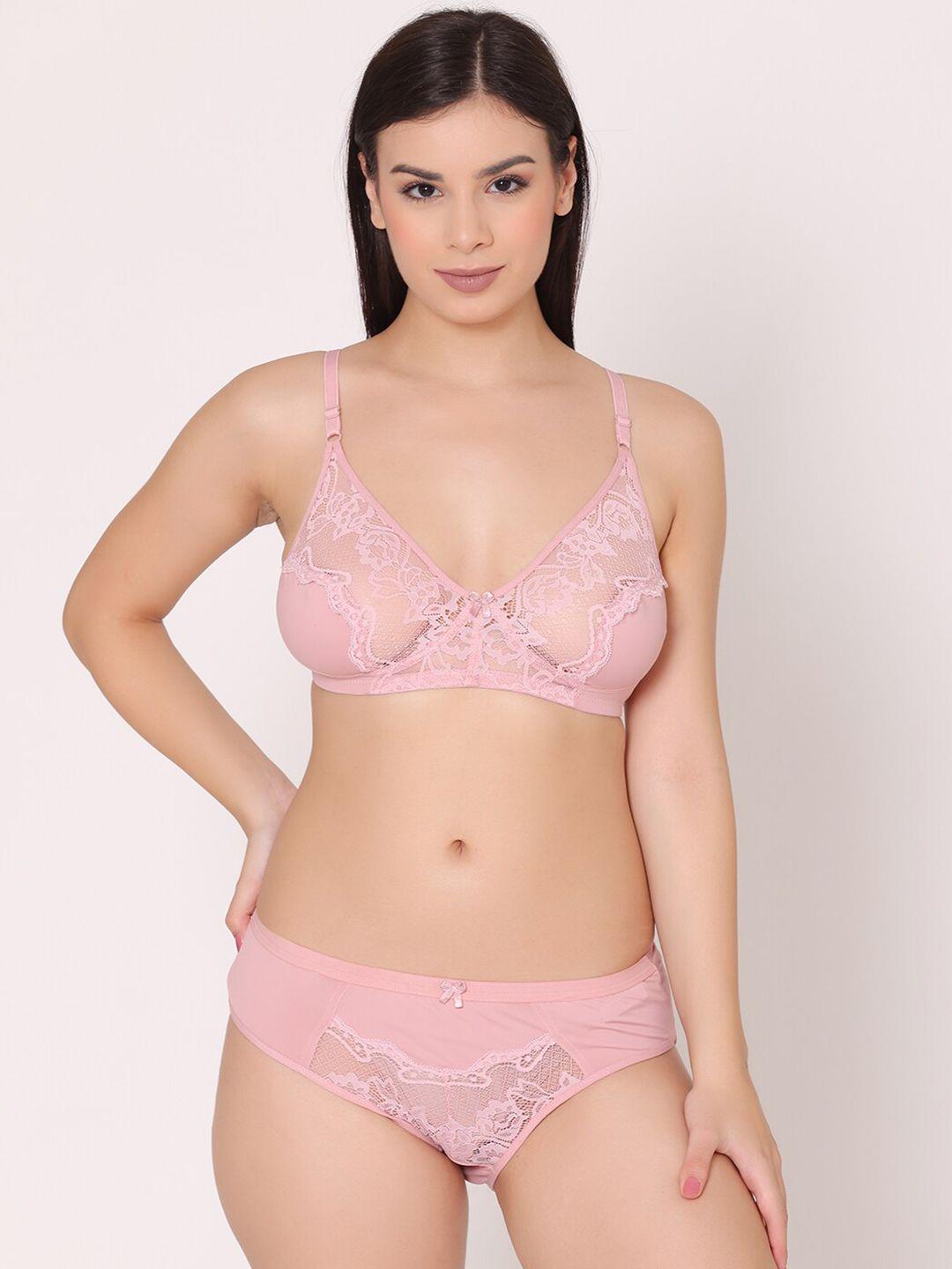 groversons paris beauty self-designed non-padded lingerie set bp181-mauve-28b