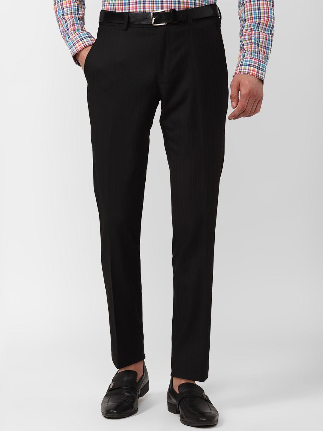 simon carter london men slim fit mid-rise trousers