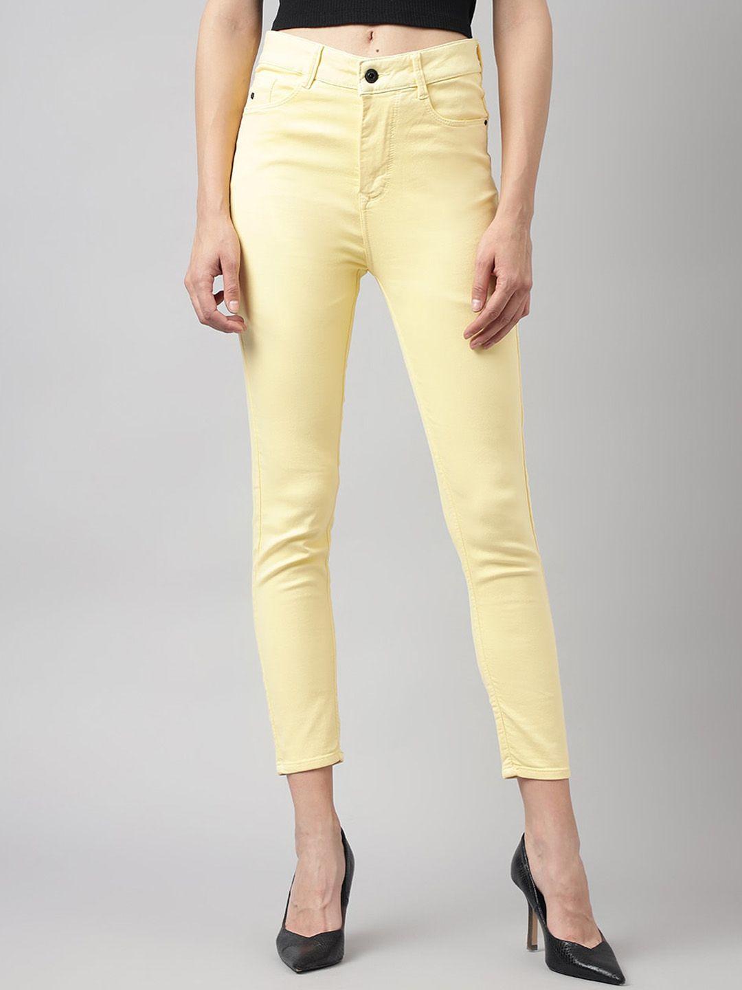 code 61 women skinny fit high-rise stretchable jeans