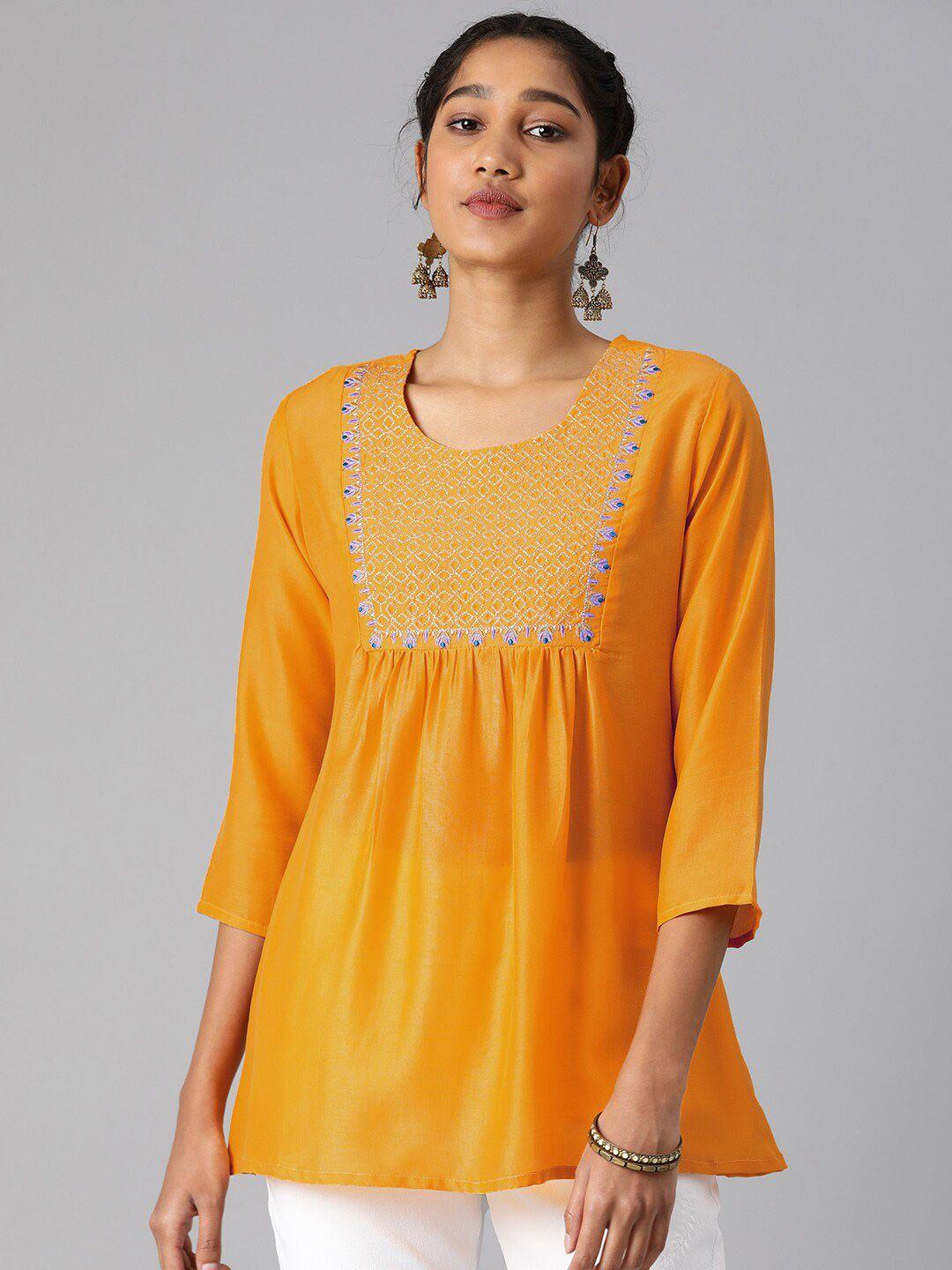 malhaar embellished embroidered top