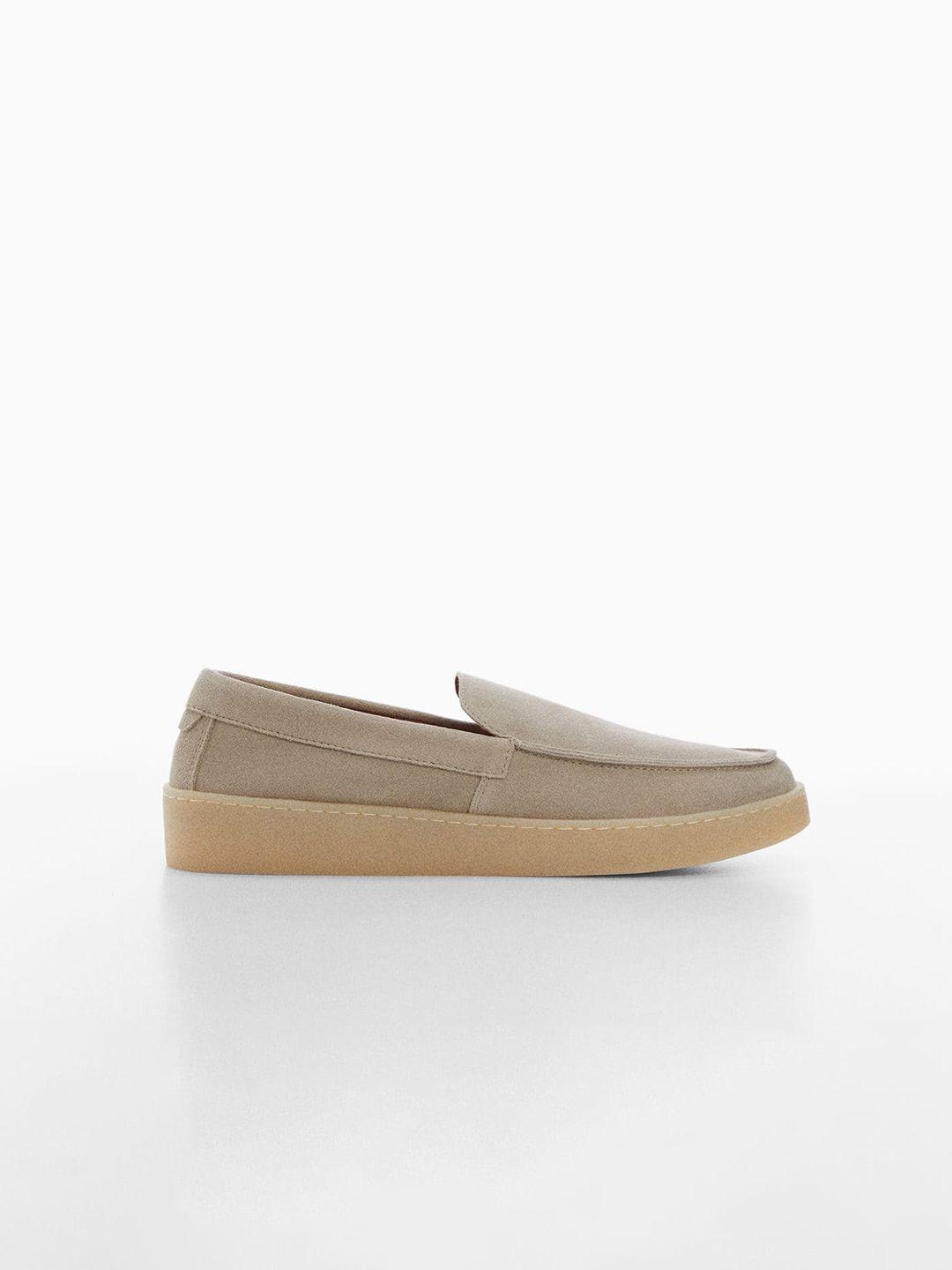 mango man sustainable leather slip-on sneakers