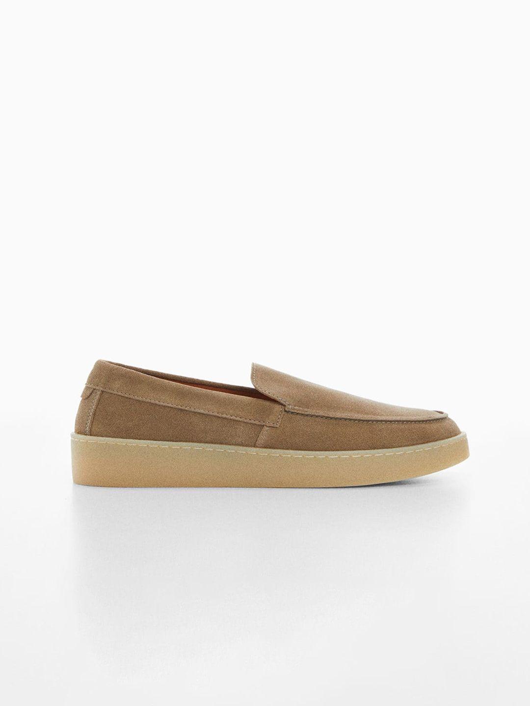 mango man men leather slip-on sneakers