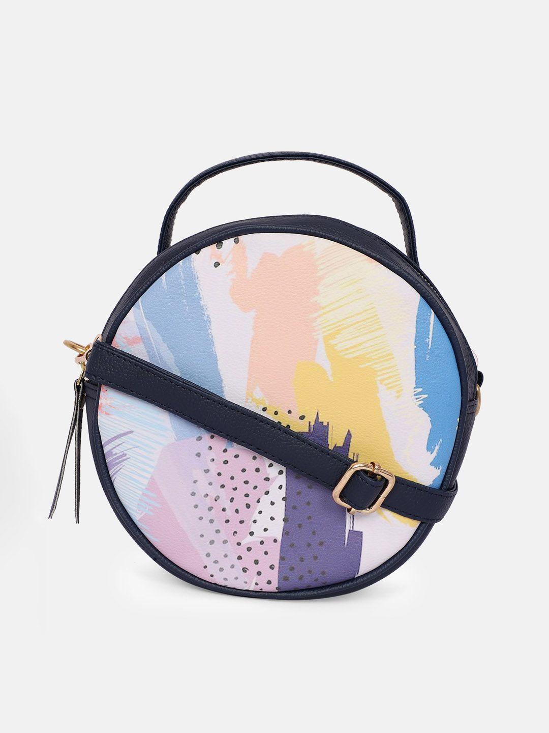 bagsy malone printed pu structured sling bag