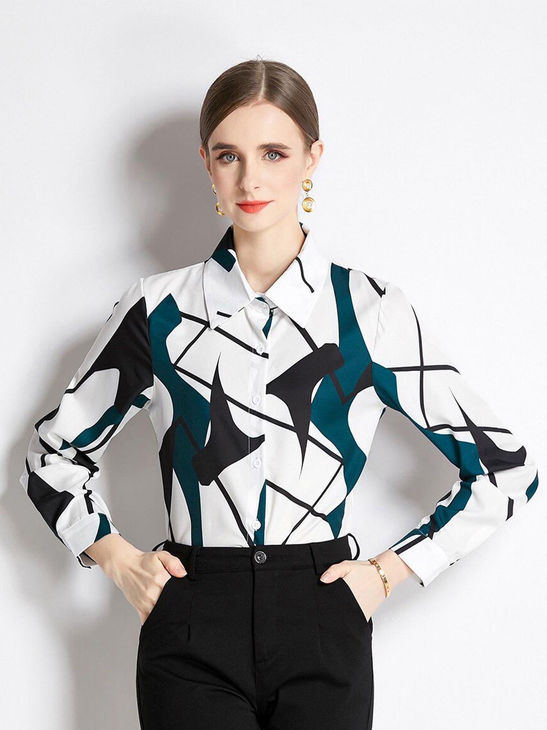 jc collection geometric printed casual shirt