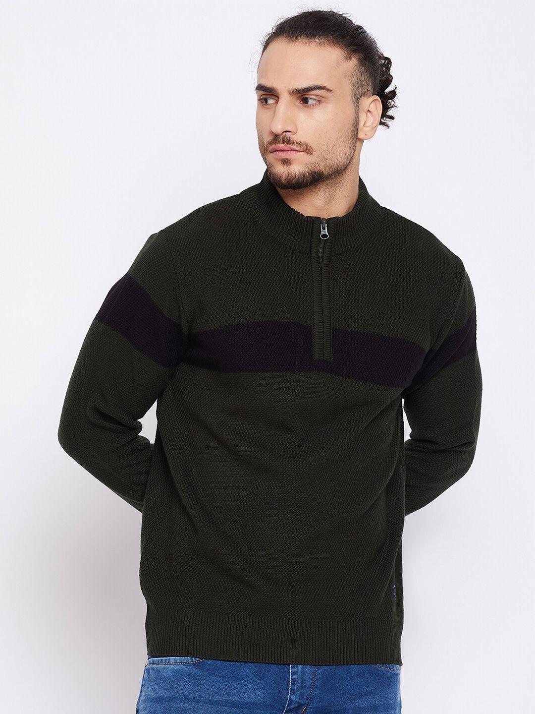 cantabil men colourblocked acrylic pullover