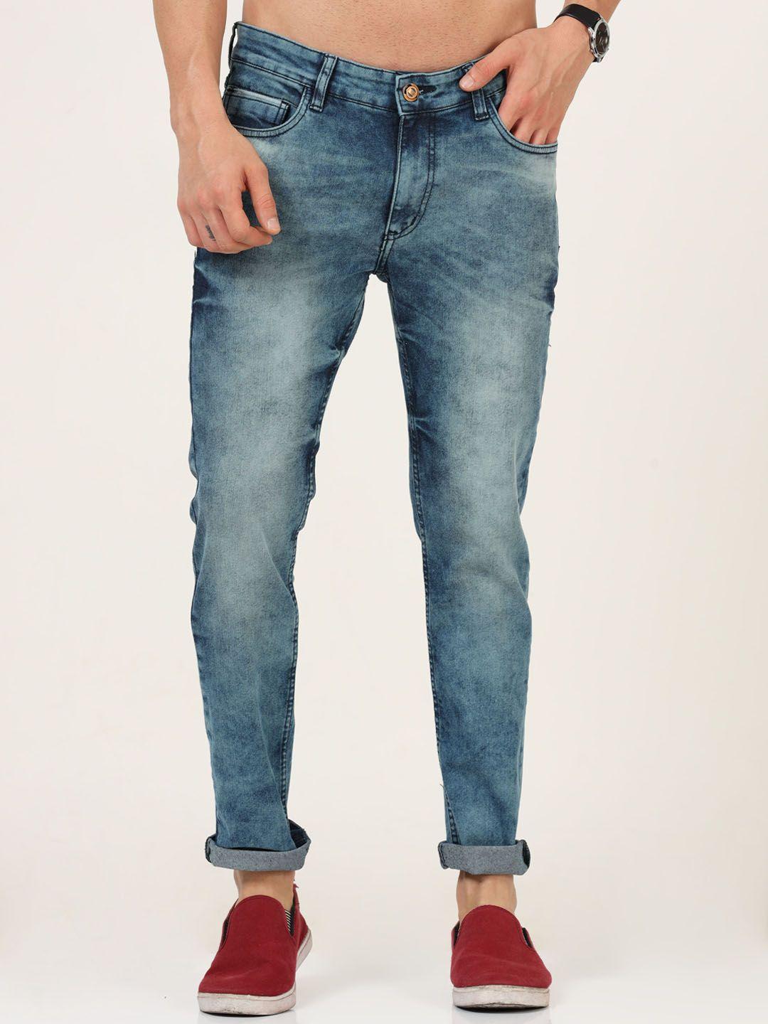 vudu men narrow slim fit light fade stretchable jeans