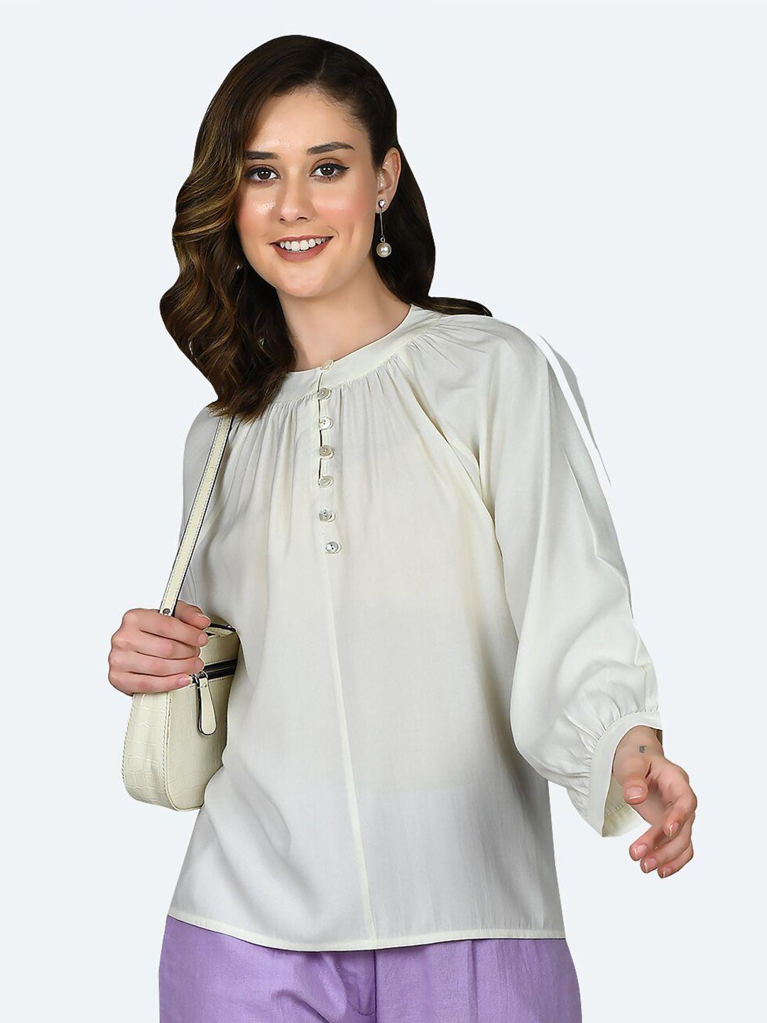 zink london bishop sleeves gathered top