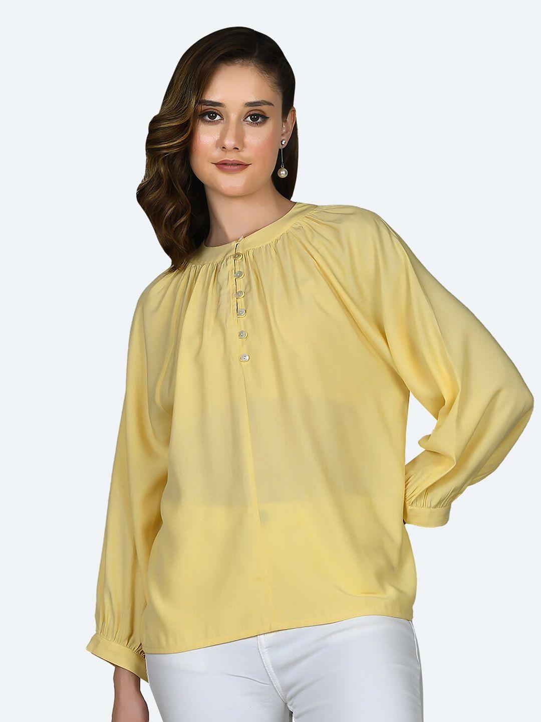 zink london bishop sleeves gathered top