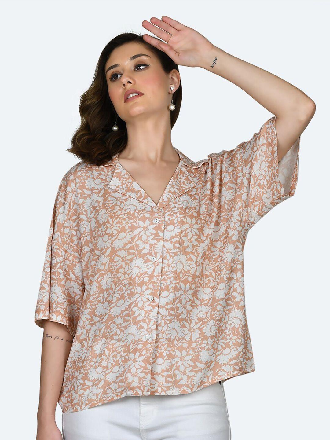 zink london floral printed boxy shirt