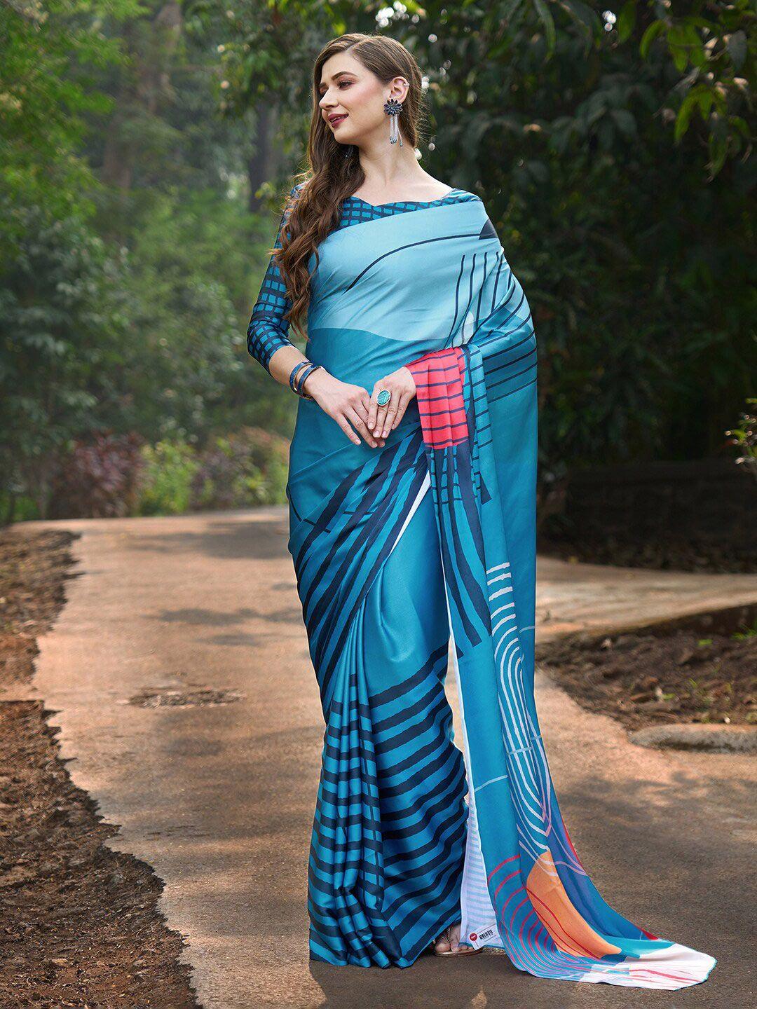 anouk abstract printed saree