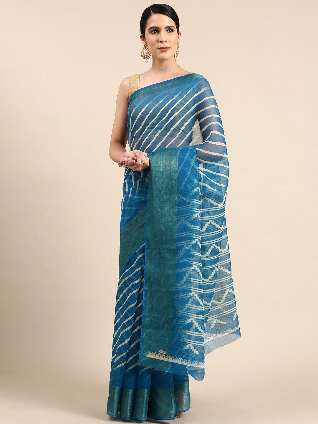 anouk printed leheriya saree