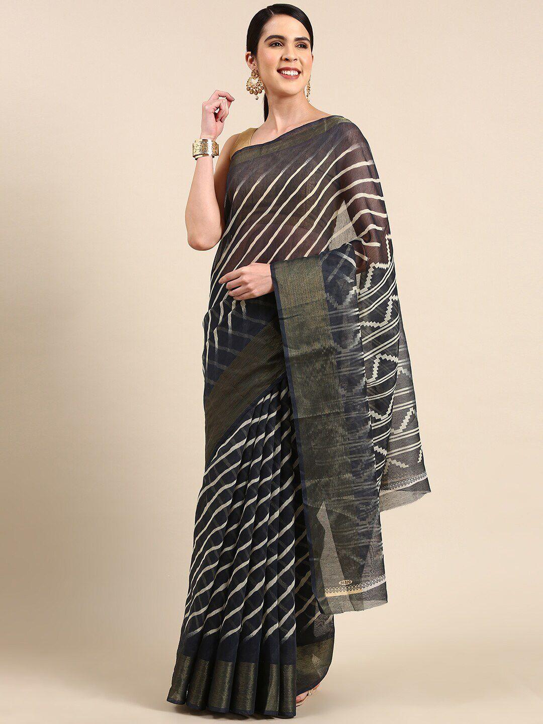 anouk printed leheriya saree