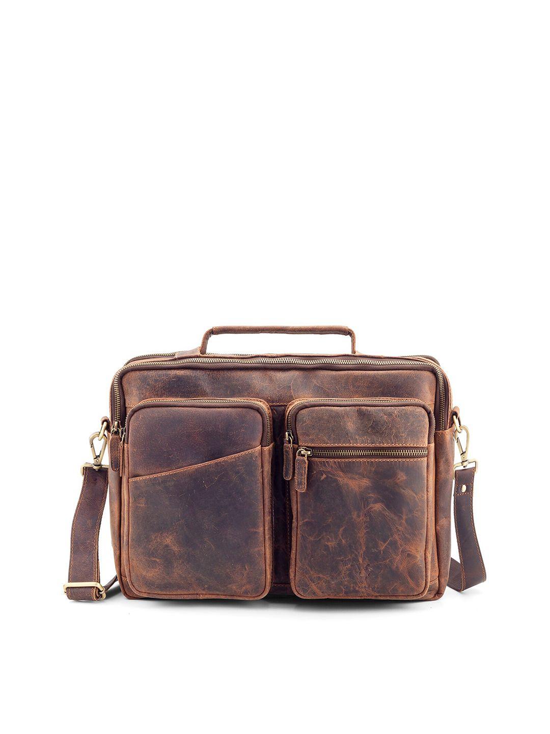 goatter men leather laptop bag