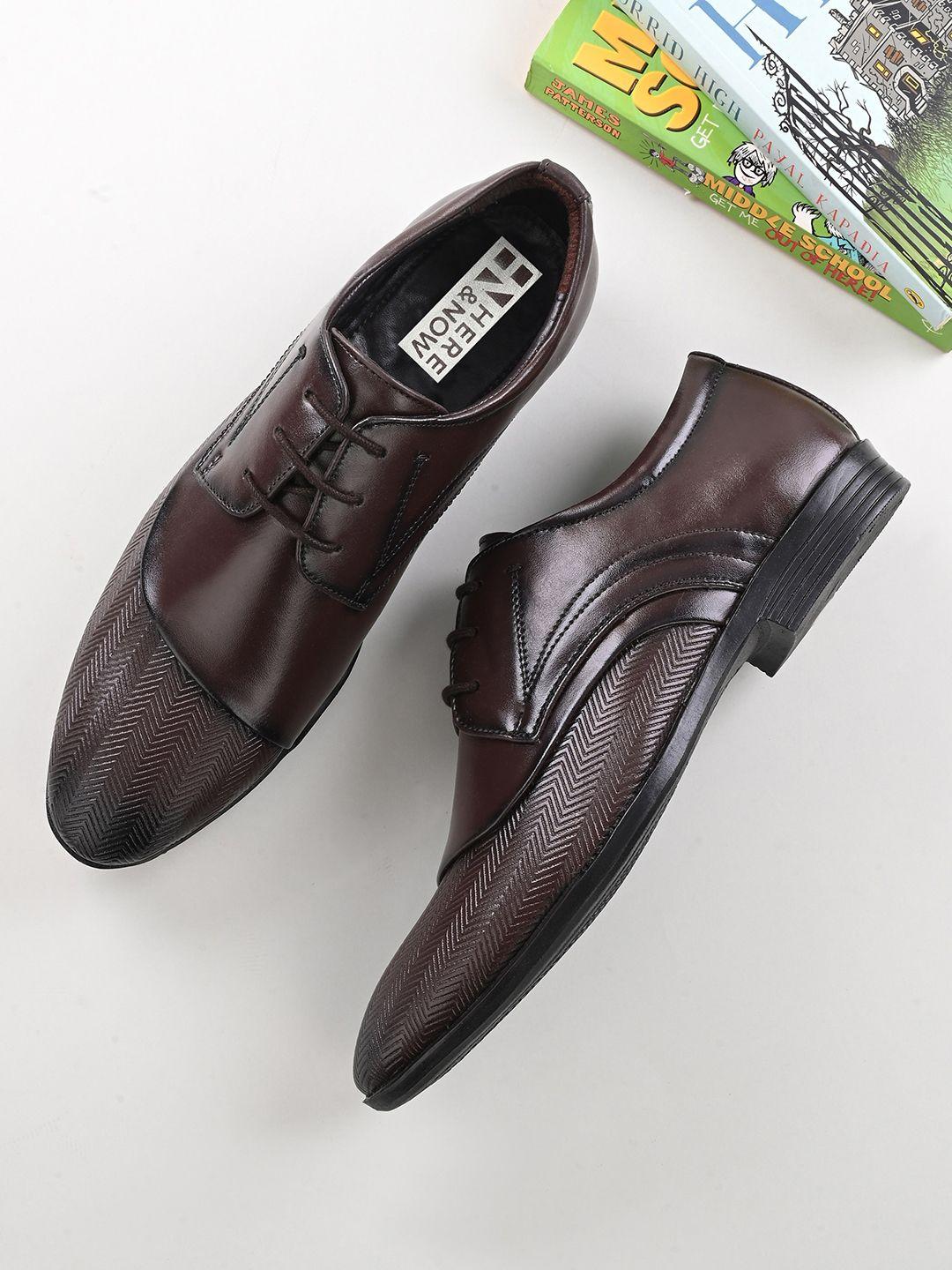 here&now men textured comfort-fit formal derbys