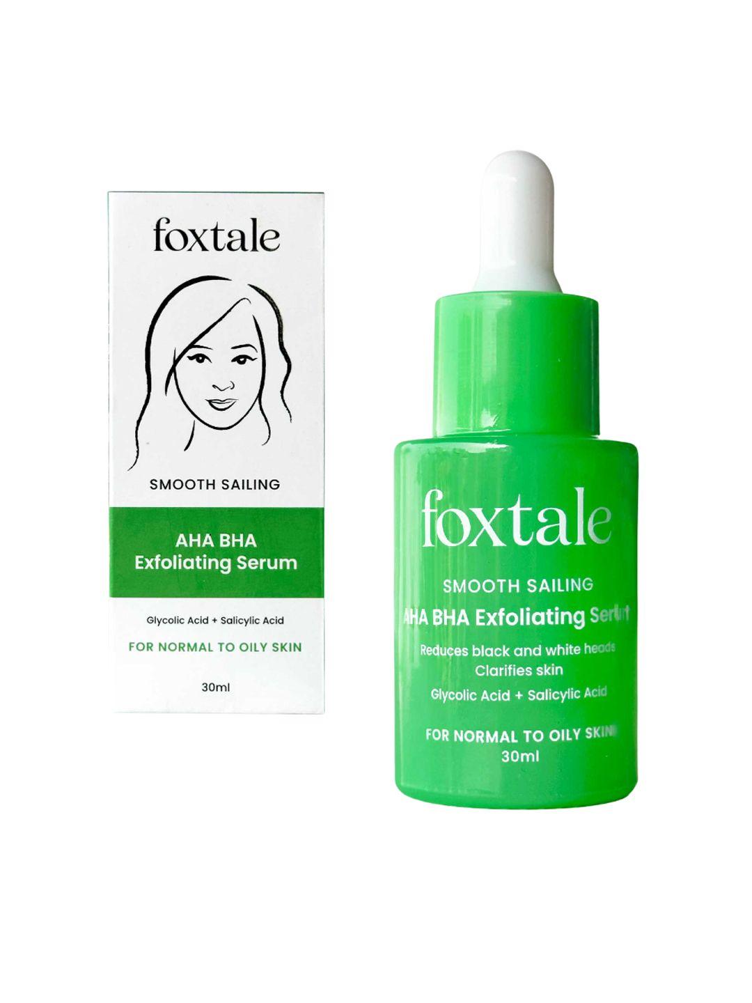 foxtale smooth sailing set of 3 aha bha exfoliating serum for acne blackheads & whiteheads - 30ml each