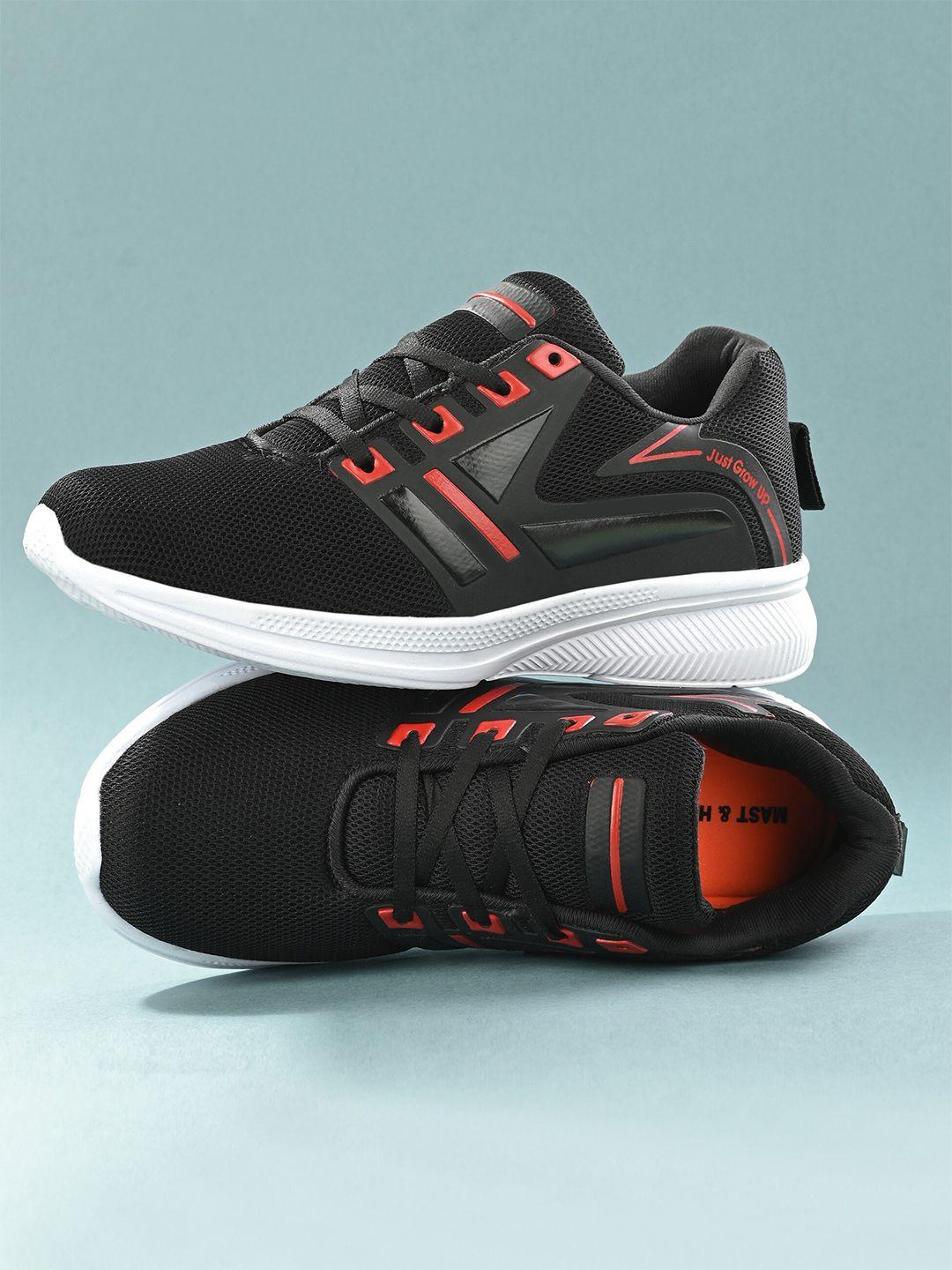 mast & harbour men mesh air-max lace-up running shoes