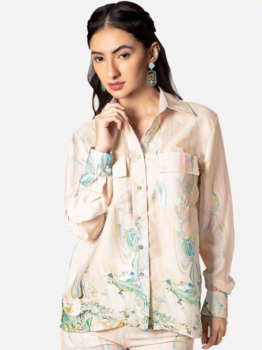 neofaa abstract printed casual shirt