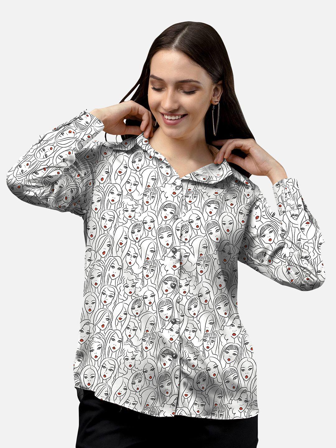 neofaa women printed casual shirt