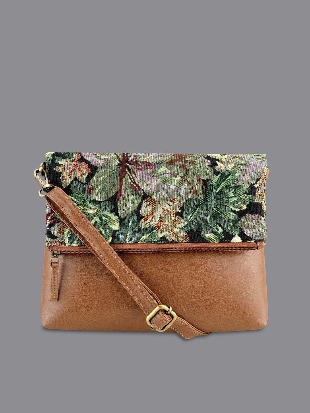 hamelin floral printed leather swagger sling bag