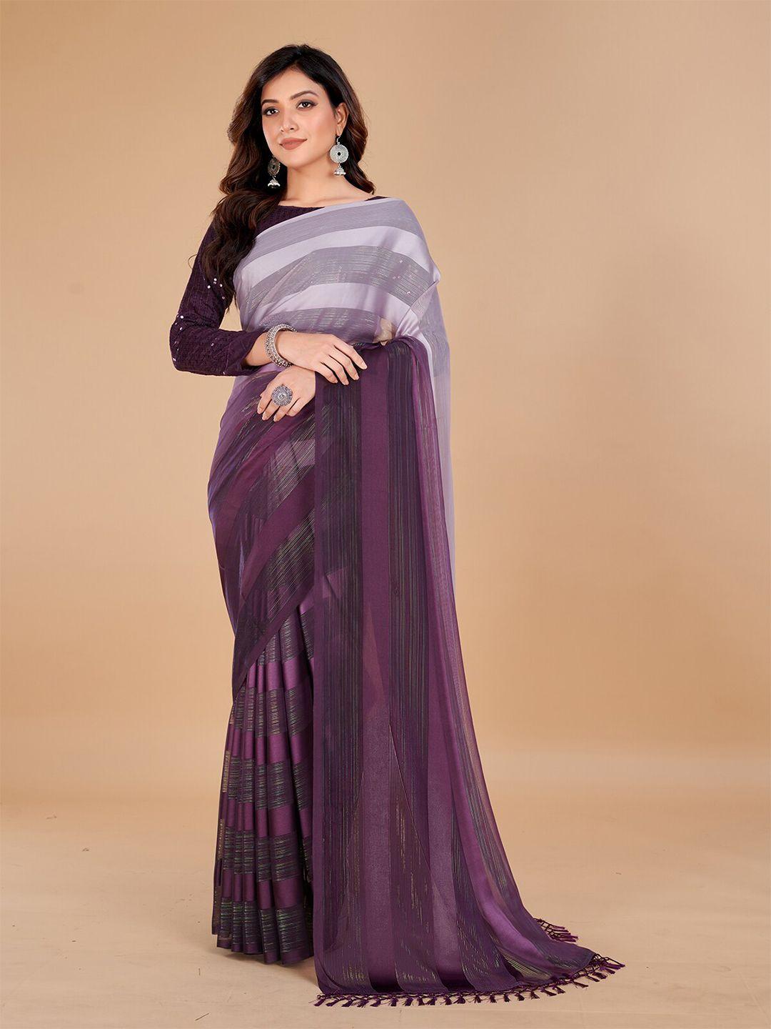 granthva fab striped art silk saree