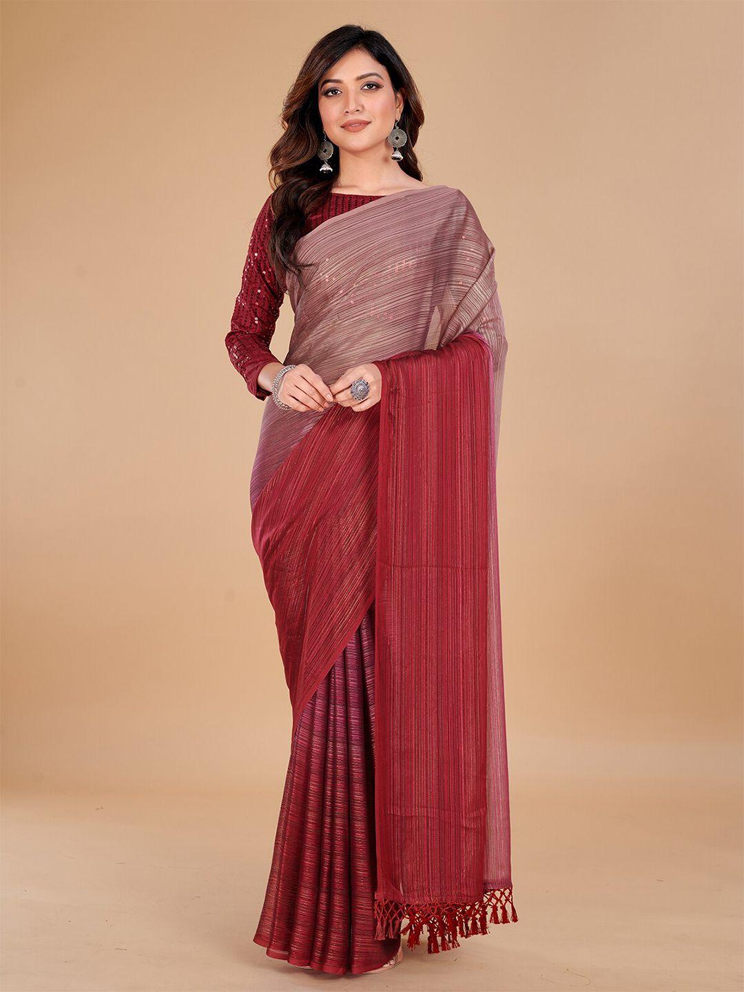 granthva fab striped art silk saree