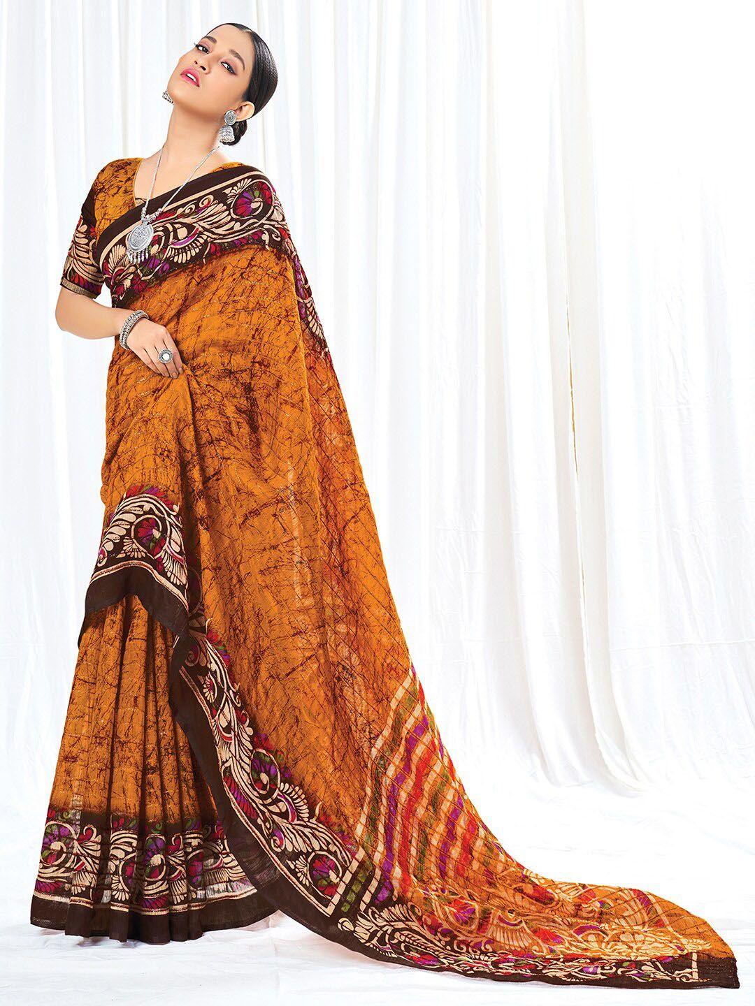 mitera abstract printed saree