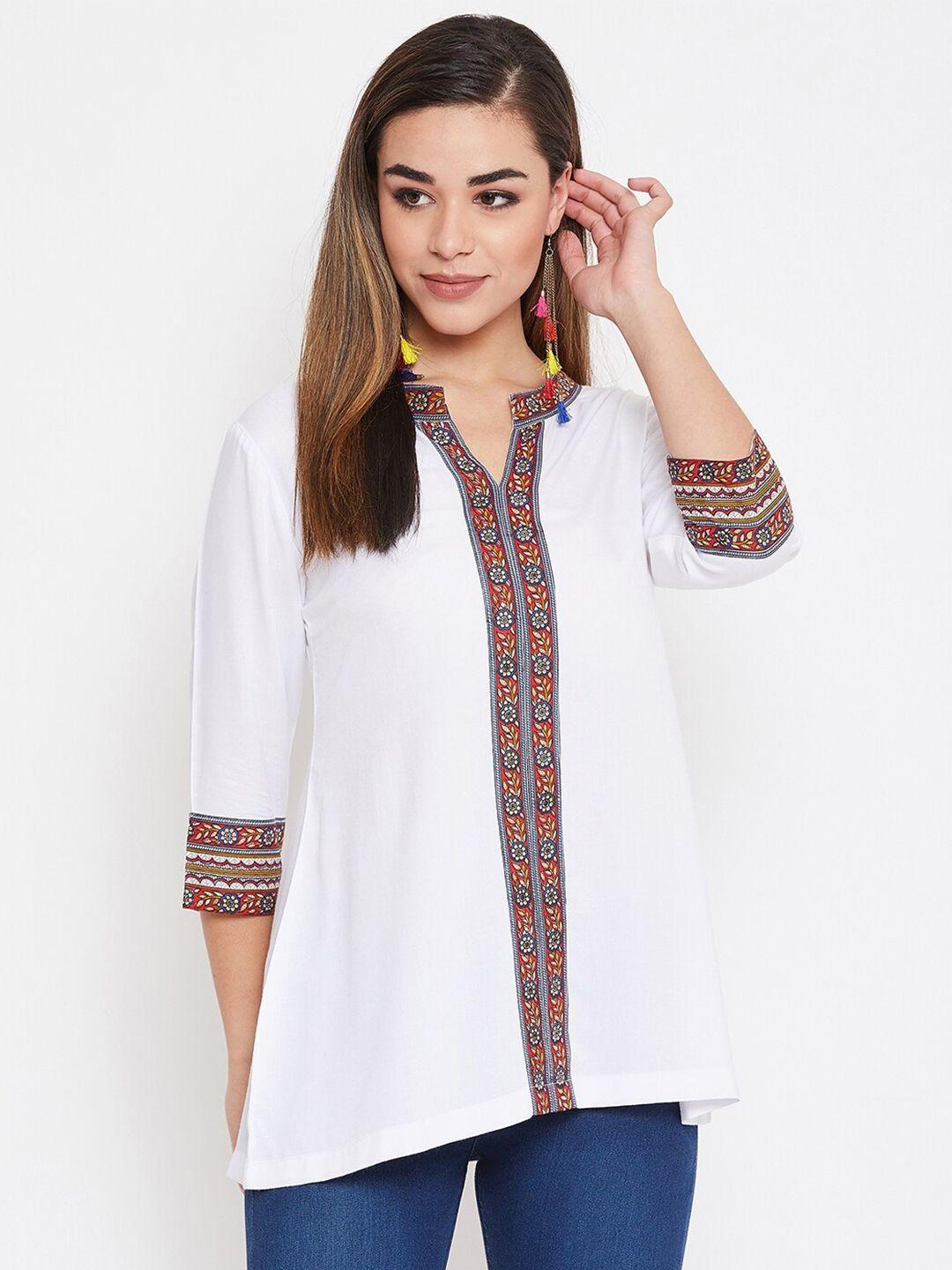 tulip 21 notched neck regular sleeves a-line kurti