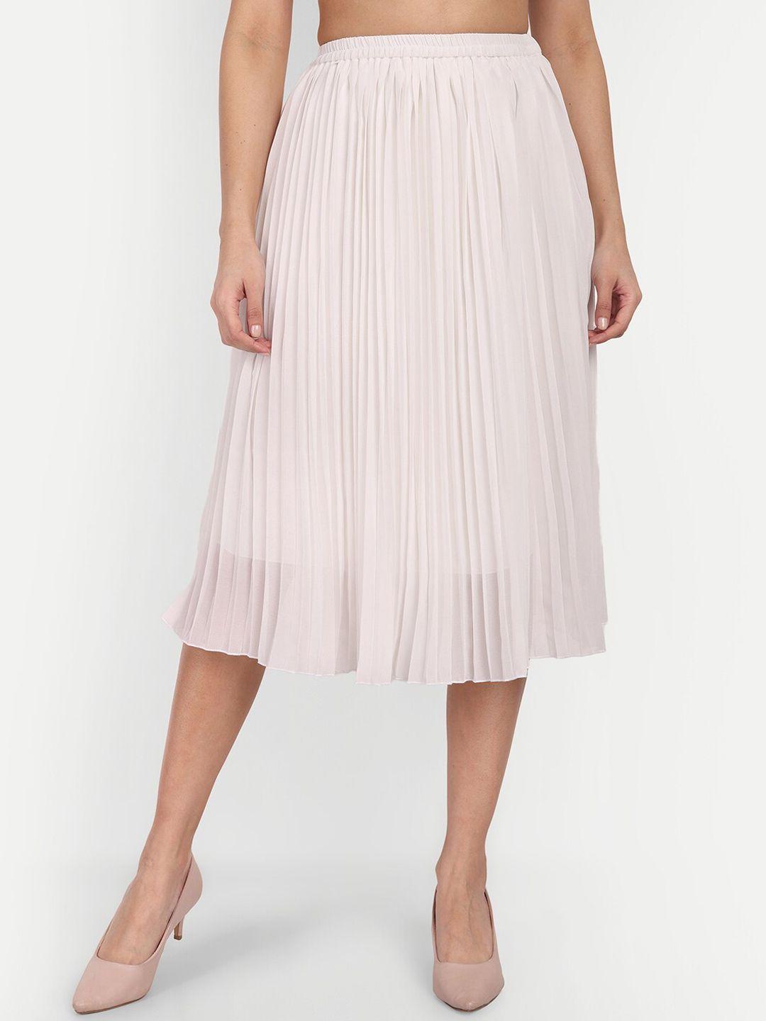 aaruvi ruchi verma a line pleated midi skirt