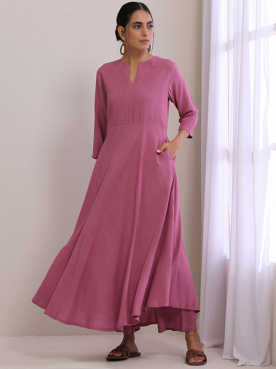 truebrowns anarkali pure cotton kurta with palazzos