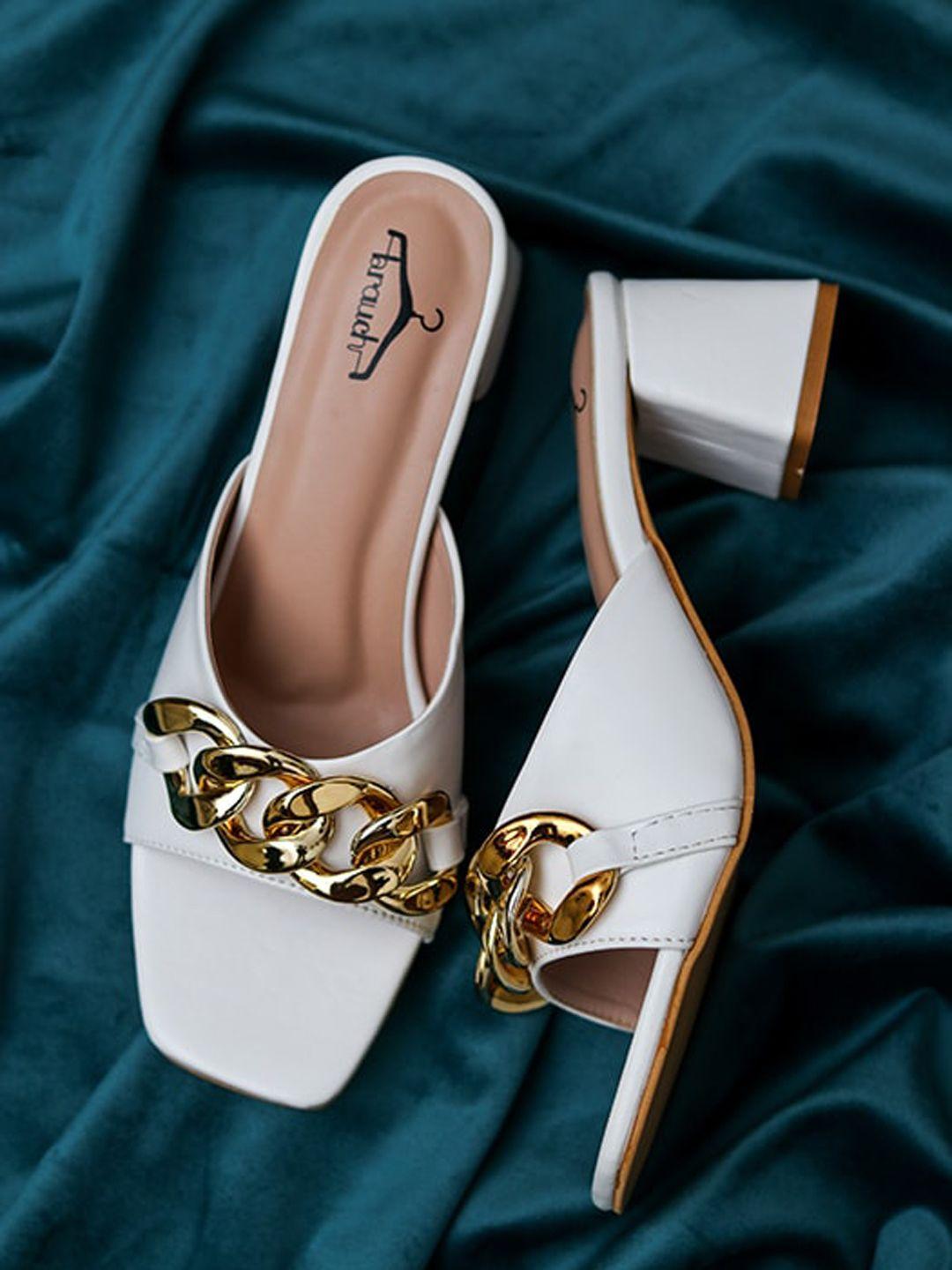 brauch embellished open toe block heels