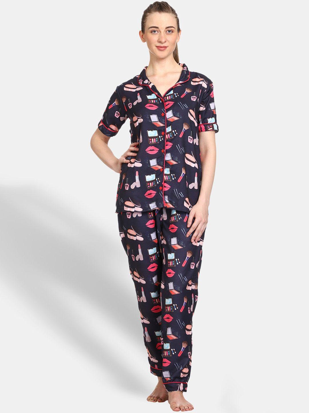 urban komfort conversational printed night suit