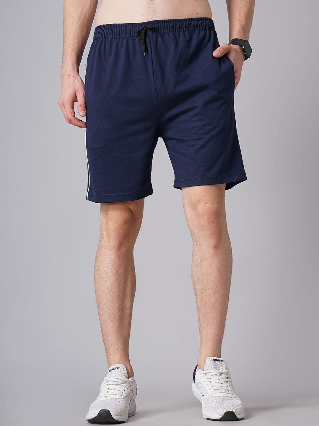 madsto plus size men slim fit cotton sports shorts