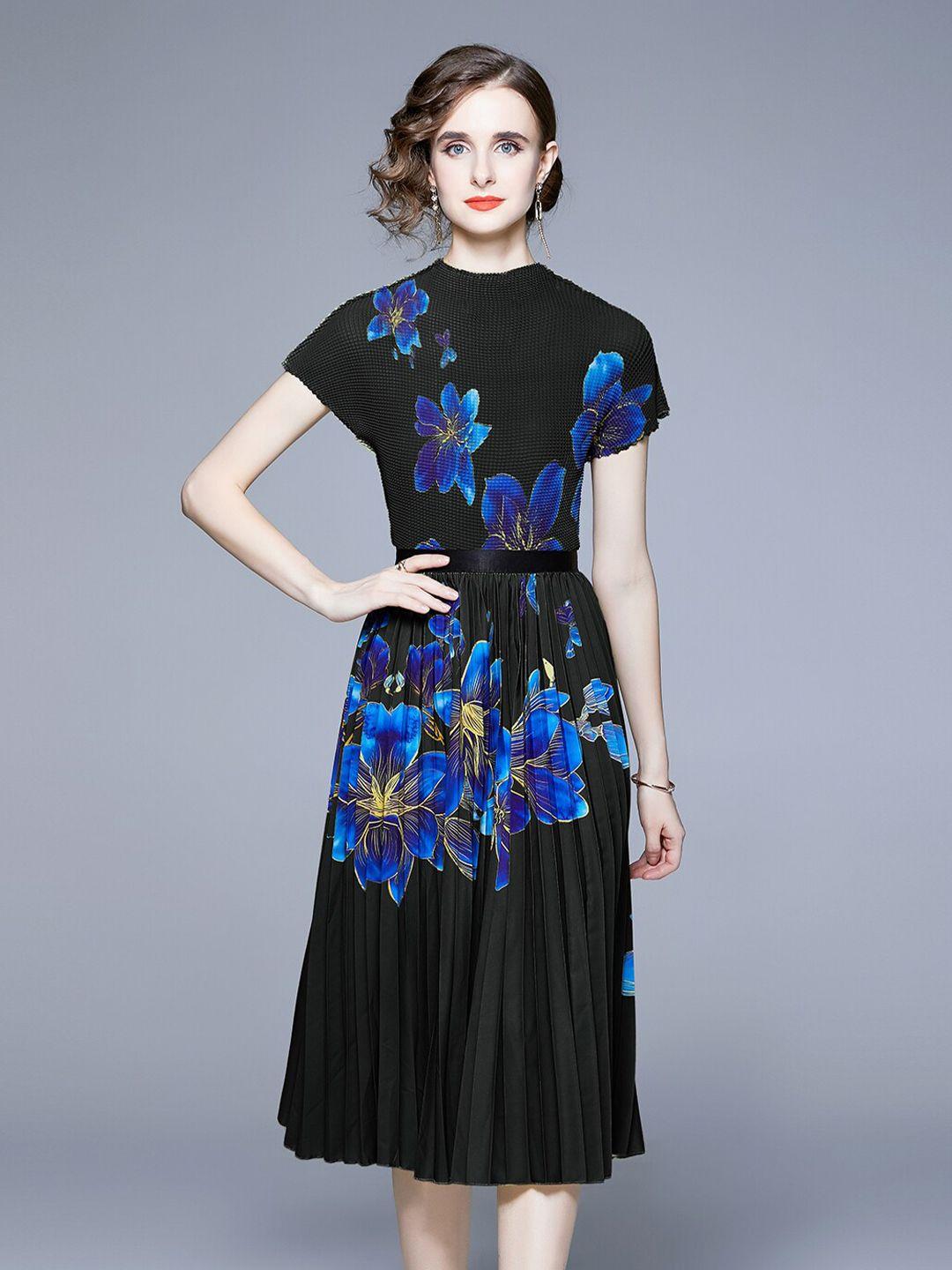 jc collection women printed top with skirt