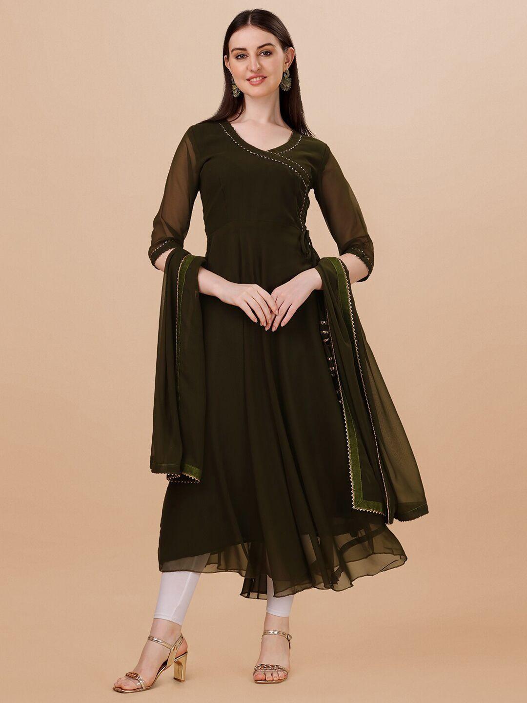 pmd fashion angrakha gotta patti georgette anarkali kurta