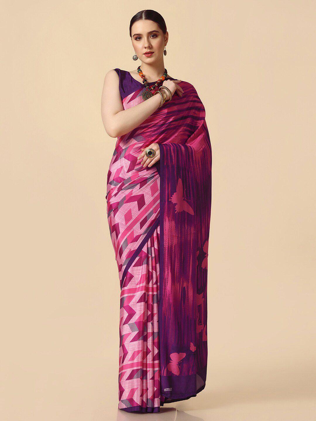 mitera abstract printed saree