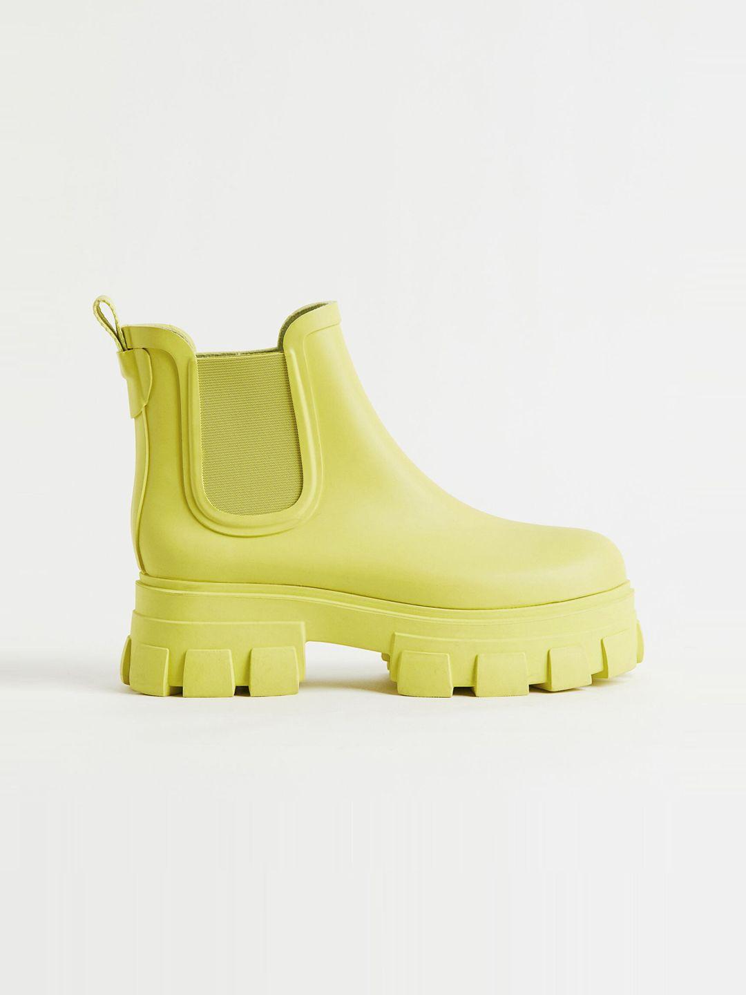 h&m women chunky rubber boots