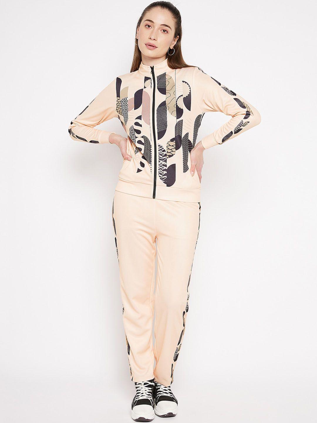 edrio women printed knitted tracksuits