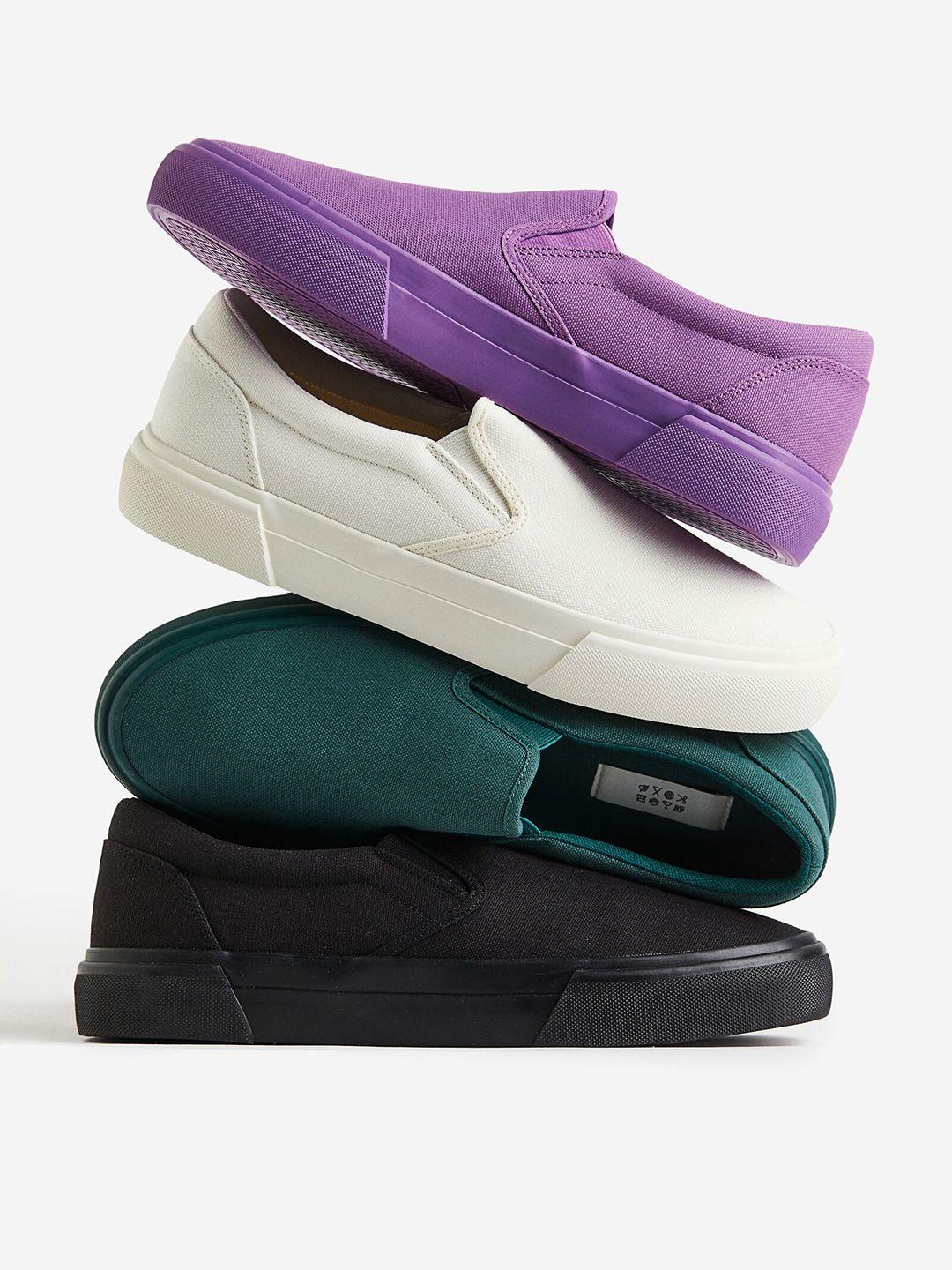 h&m men slip-on pure cotton trainers