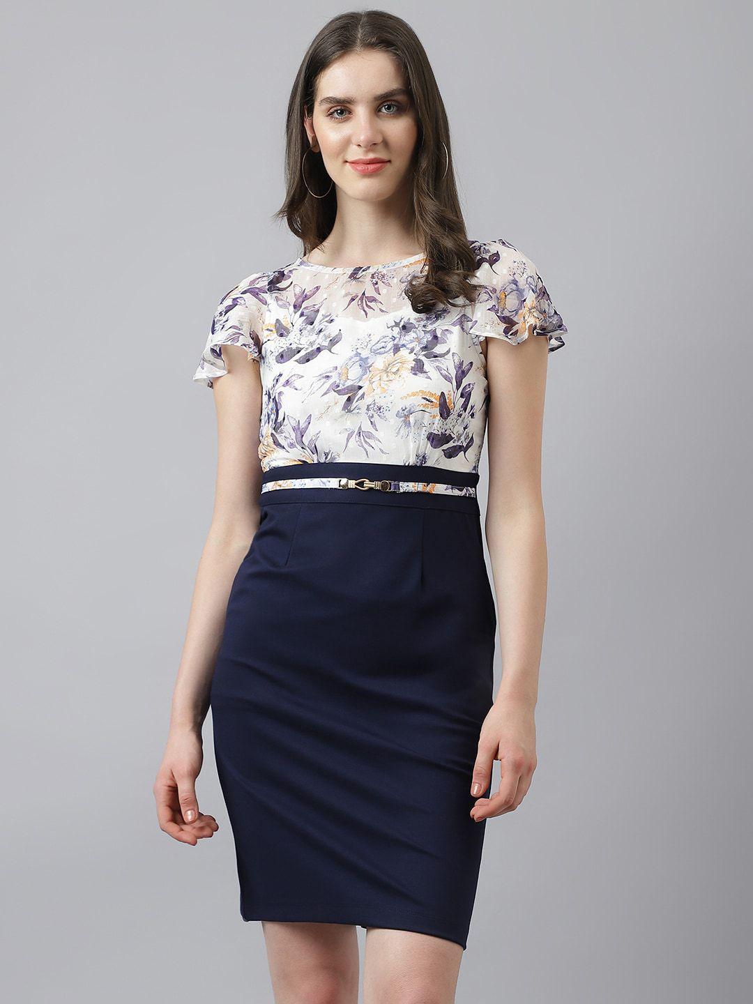 latin quarters floral print sheath dress